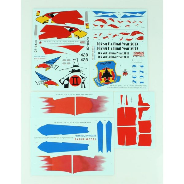 1/48 Jasdf F4-EJ Son Samuray Beyaz Phantom Özel Dekal Çıkartma, Babibi PB48001 - Görsel 2