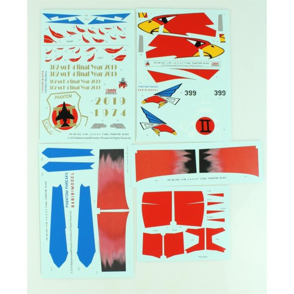 1/48 Jasdf F4-EJ Son Samuray Siyah Phantom Özel Dekal Çıkartma, Babibi PB48002 - Görsel 2