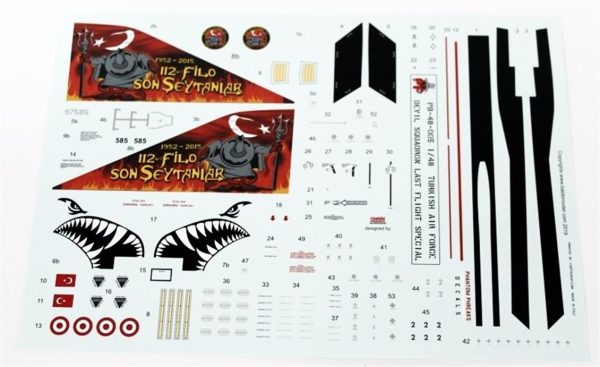 1/48 Turaf F-4E 112.Şeytan Filo Son Uçuş Dekal Çıkartma, Babibi PB48005 - Görsel 2