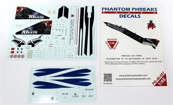 1/48 Turaf F-4E Nato 70.Yıl Özel Şema Dekal Çıkartma, Babibi PB48007