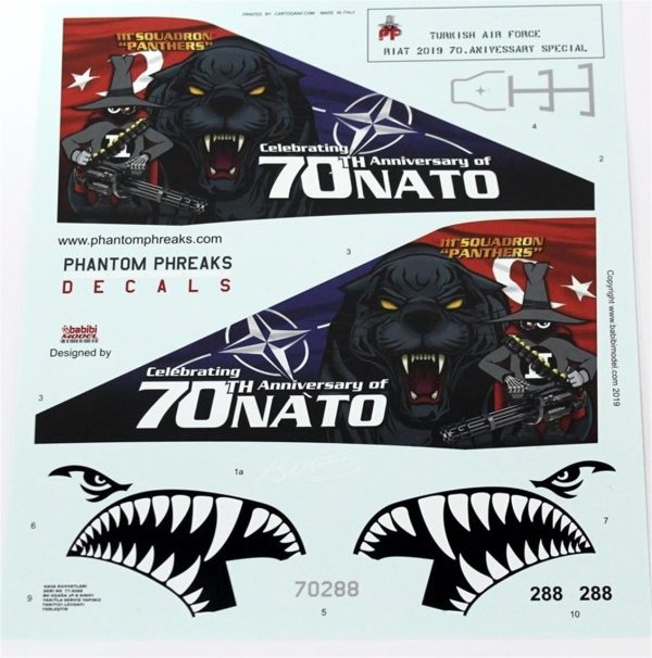 1/48 Turaf F-4E Nato 70.Yıl Özel Şema Dekal Çıkartma, Babibi PB48007 - Görsel 4