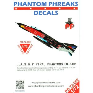 1/72 Jasdf F4-EJ Son Samuray Siyah Phantom Dekal Çıkartma, Babibi PB72002