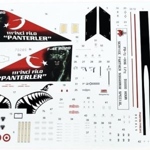 1/72 Tuaf F-4E 111.Panter Filo 50000.Saat Dekal Çıkartma, Babibi PB72006