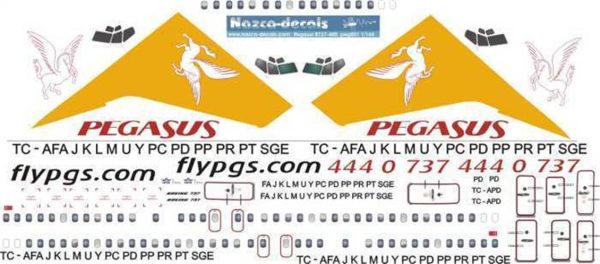 1/144 Pegasus B737-400 Classic -Tc Afa, Nazca Decals Peg001 - Görsel 2