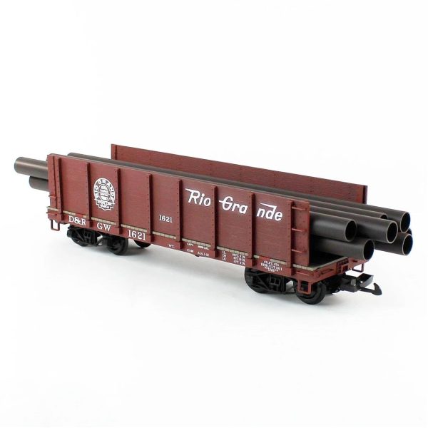 1/22.5 G-D&Rgw Pipe Gondola Model Tren Yük Vagonu, Piko 38749