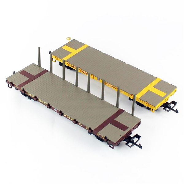 1/22.5 Union Pacific Stake Wagon Set 2 Adet Model Tren Yük Vagonu, Piko 38774 - Görsel 3