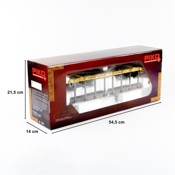 1/22.5 Union Pacific Stake Wagon Set 2 Adet Model Tren Yük Vagonu, Piko 38774 - Görsel 5