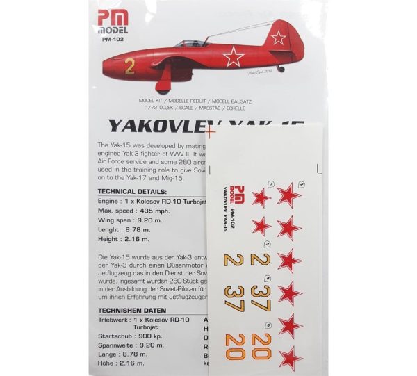 1/72 YAK-15 Avcı Uçağı Maketi, PM Model0102 - Görsel 3