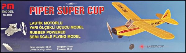 Piper Super Cub Lastik Motorlu Serbest Uçuş Kiti, PM Model 2008 - Görsel 2