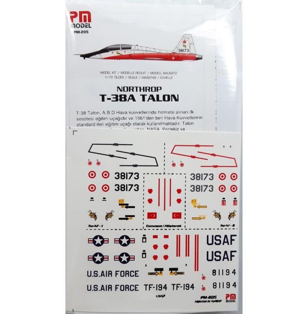 1/72 Northrop T-38A Talon Eğitim Uçağı Maketi, PM Model0205 - Görsel 3