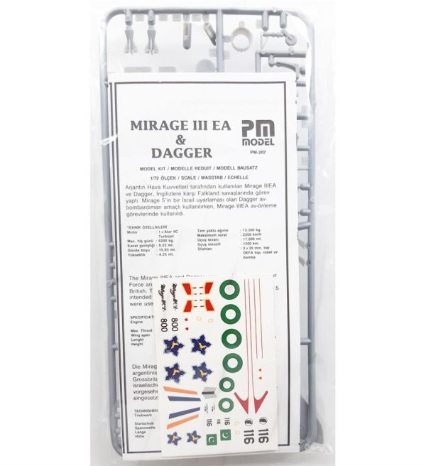 1/72 Dassault Mirage III Avcı Uçağı Maketi, PM Model0207 - Görsel 3