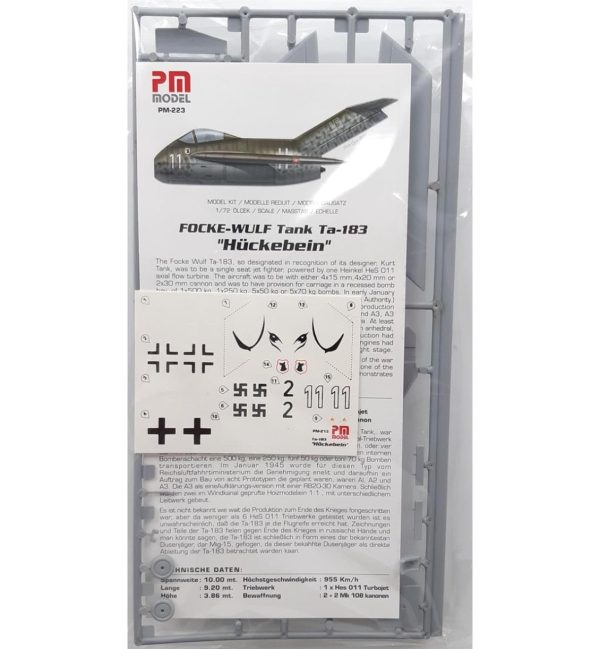 1/72 TA-183 Focke Wolf Savaş Uçağı Maketi, PM Model0213