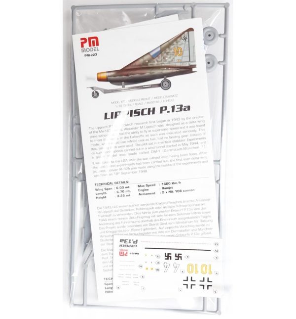 1/72 LIPPISCH P.13a Savaş Uçağı Maketi, PM Model0224 - Görsel 3