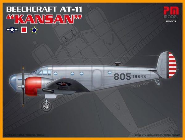 1/72 Beechcraft AT-11 Kansan Bombardıman-Eğitim Uçağı Maketi, PM Model0303