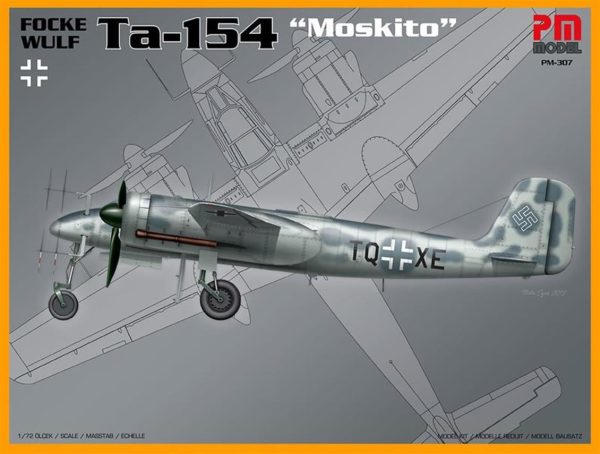 1/72 Focke-Wulf Ta 154 Moskito Gece Avcı Uçağı Maketi, PM Model0307