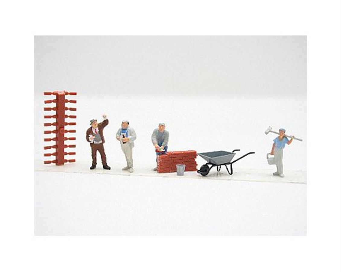 1/87 Duvar İşçisi Figürleri 6 Adet, Preiser 10251