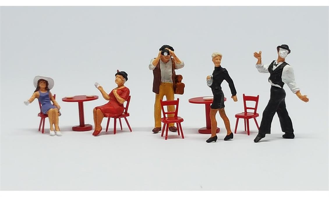 1/87 Pantomimci ve İzleyici Figürleri 6 Adet, Preiser 10348