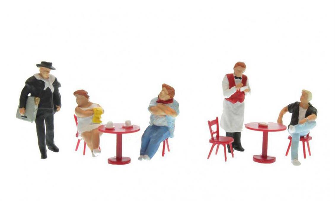 1/87 Turist ve Kafede Bekleyen Müşteri Figürleri 7 Adet, Preiser 10368