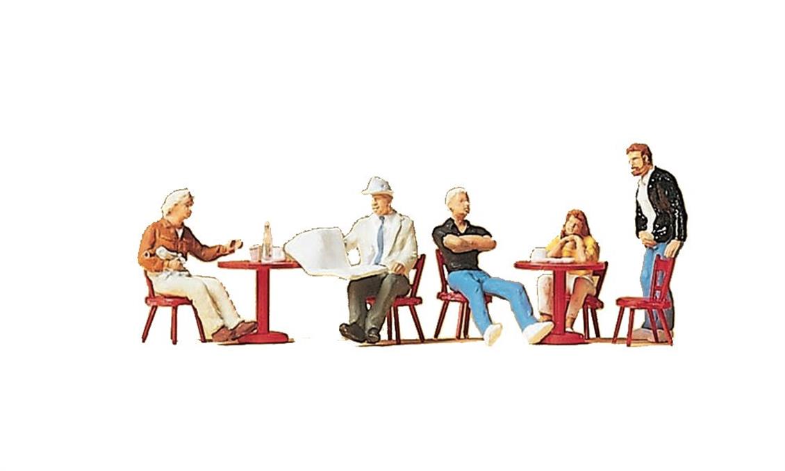 1/87 Kafede Oturan İnsan Figürleri 10 Adet, Preiser 10369