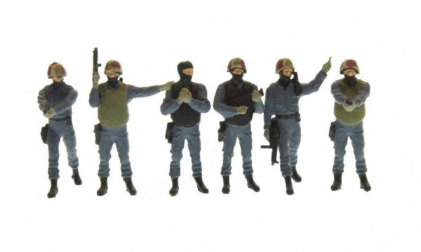 1/87 CSG 9 Özel Tim polisi Figürleri 6 Adet, Preiser 10446