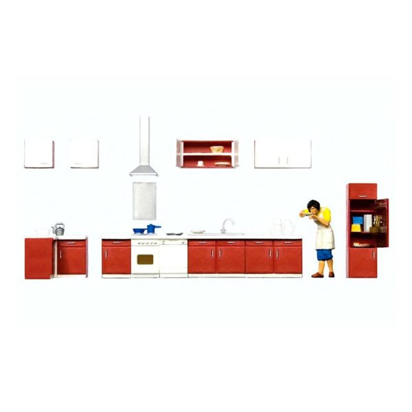 1/87 Yemek Pişiren Anne Figürleri 12Adet, Preiser 10646