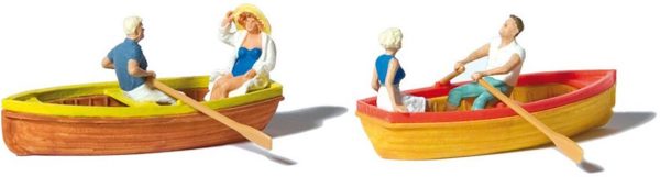 1/87 Kürekçi ve Sandal Figürleri 6 Adet, Preiser 10686