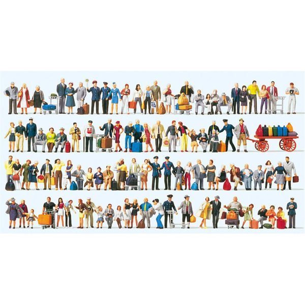 1/87 İstasyon Personeli ve Yolcular Figürleri 100 Adet, Preiser 13000