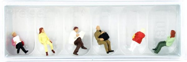 1/87 Bankta Oturan Yolcu Figürleri 6 Adet, Preiser 14072 - Görsel 2