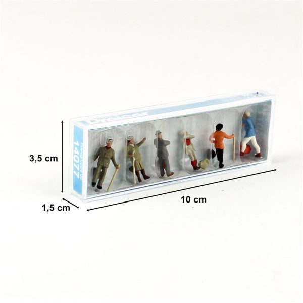 1/87 Bastonlu İnsan Figürleri 6 Adet, Preiser 14077 - Görsel 3