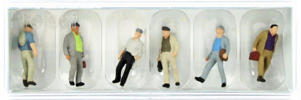 1/87 Trene Giden Yolcu Figürleri 6 Adet, Preiser 14086 - Görsel 2