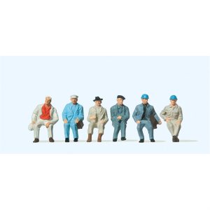 1/87 Oturan İşciler Figürleri 6 Adet, Preiser 14145