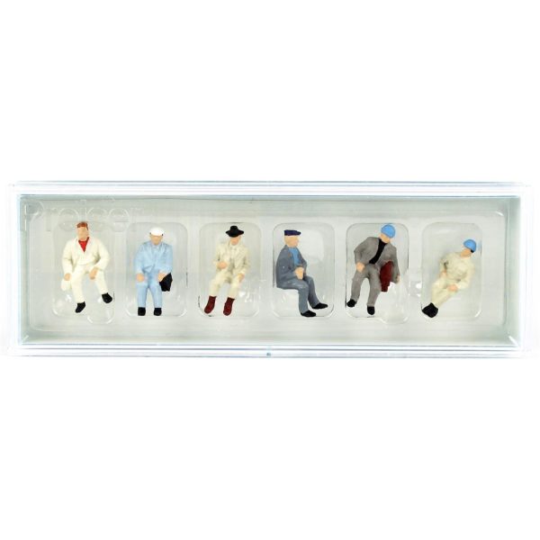 1/87 Oturan İşciler Figürleri 6 Adet, Preiser 14145 - Görsel 2