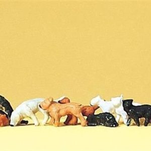 1/87 Kedi ve Köpek Figürleri 15 Adet, Preiser 14165