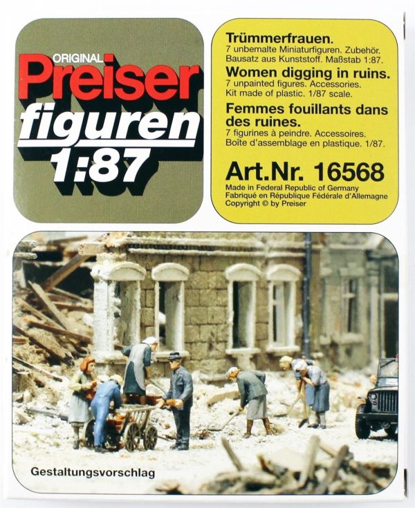 1/87 Kadın İnşaat İşçisi Figürleri 6 Adet, Preiser 16568 - Görsel 2