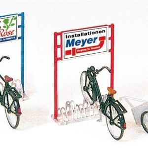1/87 Bisiklet Stand ve Römork Modelleri 5 Adet, Preiser 17163