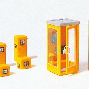 1/87 2 Telefon Kulübesi ve 3 Posta Kutusu Modelleri, Preiser 17213