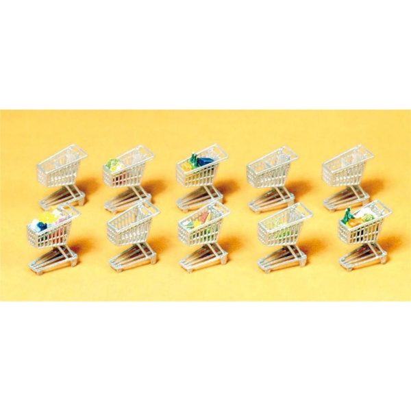 1/87 Alışveriş Arabası Modelleri 10 Adet, Preiser 17224