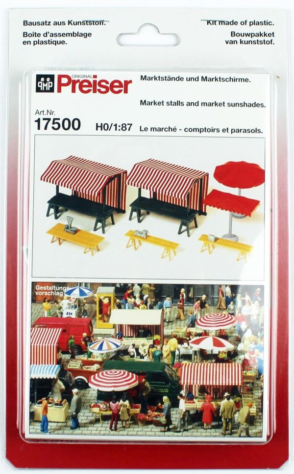 1/87 Satış Tezgahı Modelleri 7 Adet, Preiser 17500 - Görsel 2