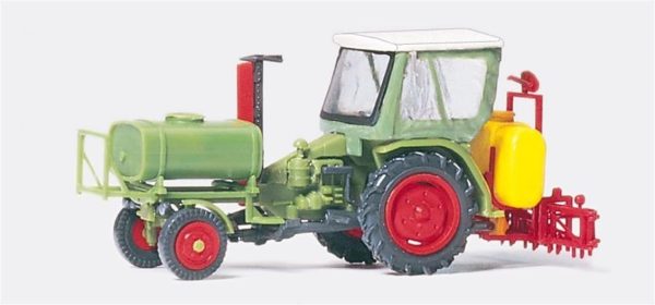 1/87 tİlaçlama Ekipmanlı Traktör Boyanmış Plastik Modeli, Preiser 17933