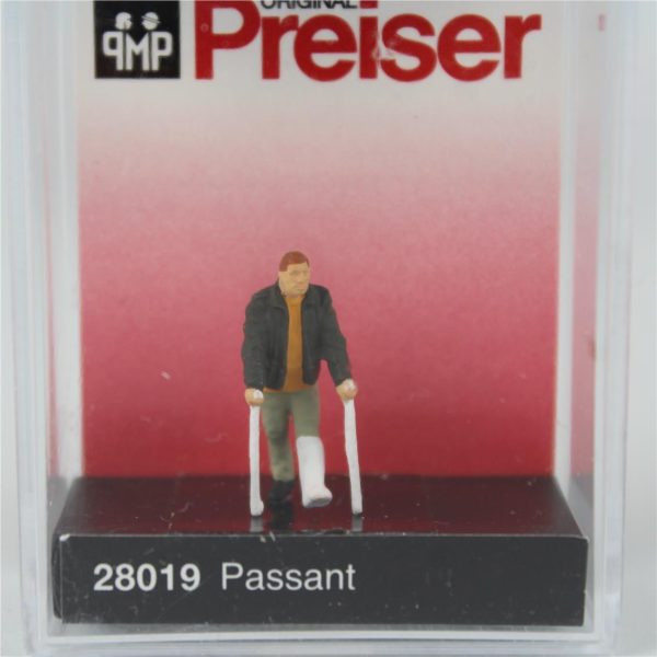 1/87 Koltuk Değnekli Adam Figürü, Preiser 28019 - Görsel 3