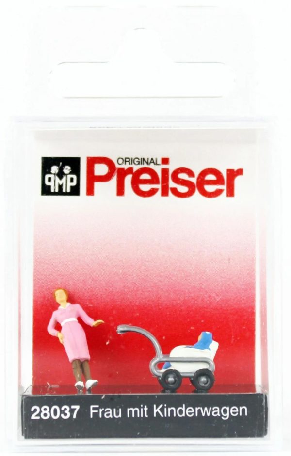 1/87 Bebek Arabalı Hanım Figürü, Preiser 28037 - Görsel 2