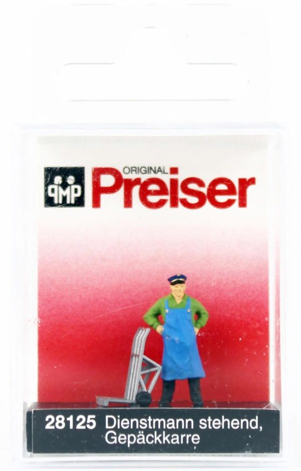 1/87 Hammal ve El Arabası Figürü, Preiser 28125 - Görsel 2