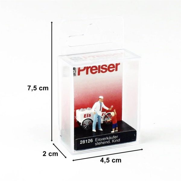 1/87 Arabalı Dondurmacı ve Çocuk Figürleri, Preiser 28126 - Görsel 3