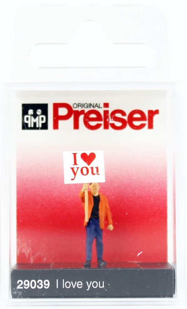 1/87 Pankartlı Aşık Adam Figürü, Preiser 29039 - Görsel 2