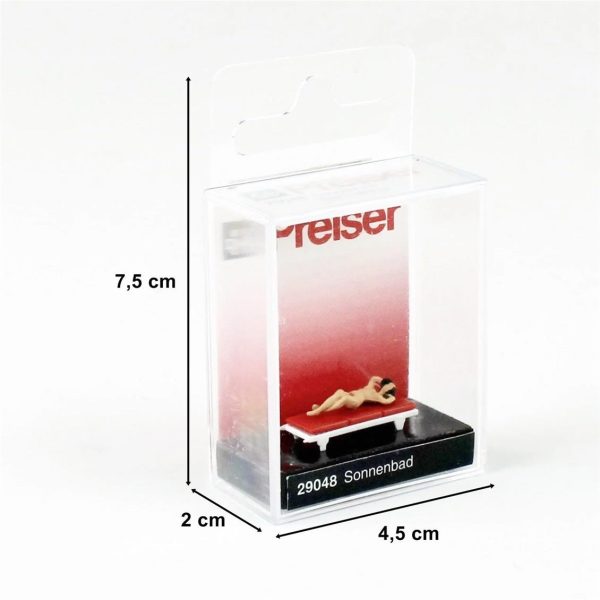 1/87 Sezlongda Güneşlenen Kadın Figürü, Preiser 29048 - Görsel 3