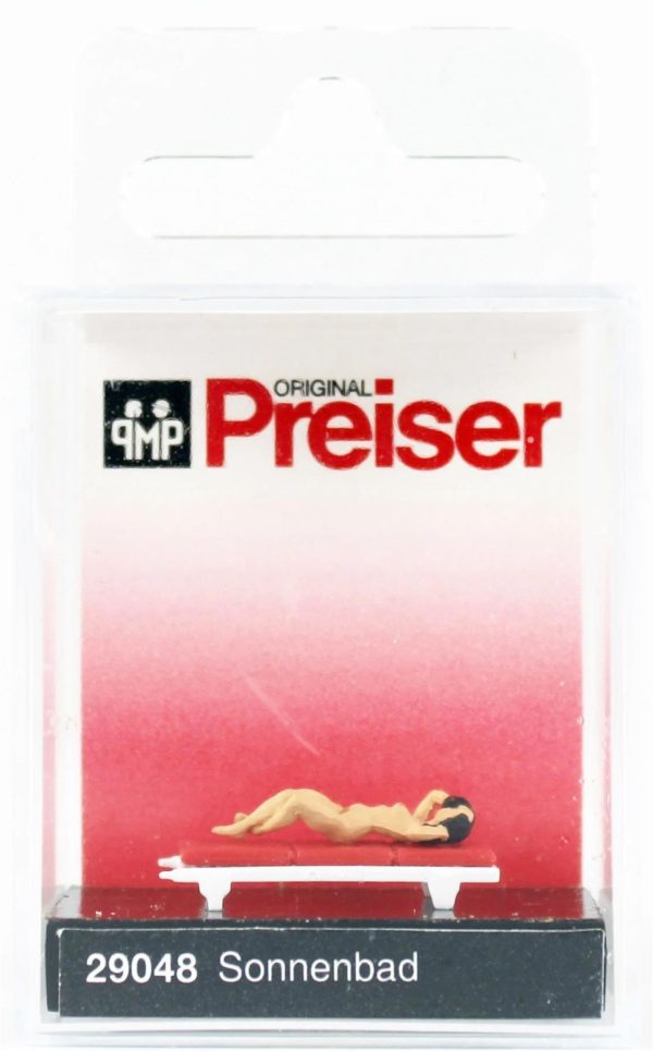 1/87 Sezlongda Güneşlenen Kadın Figürü, Preiser 29048 - Görsel 2