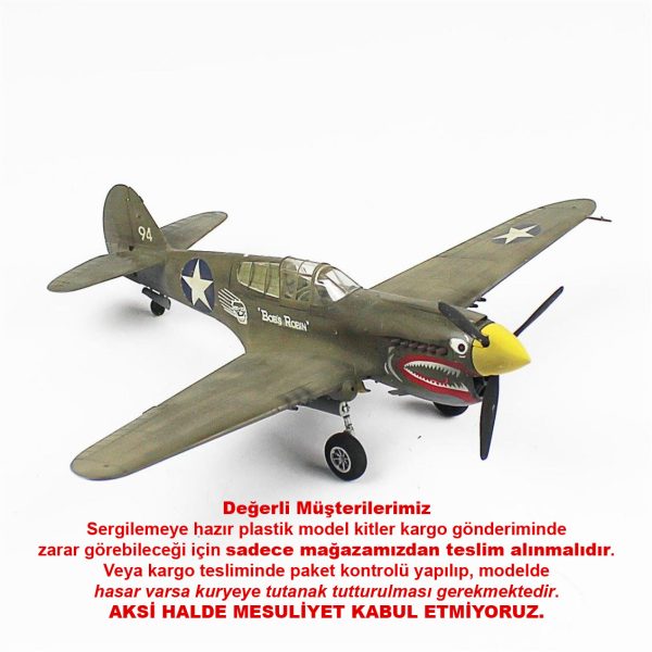 1/48 P-40C Warhawk Hazır Uçak Maketi