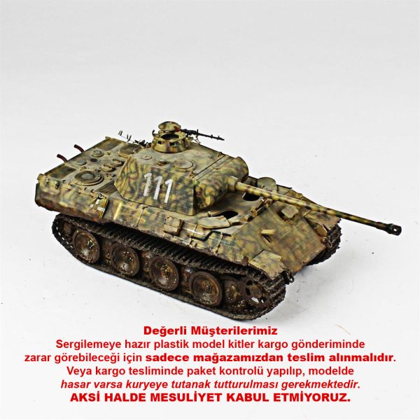 1/35 Zimmeritli Panther Italeri Hazır Tank Maketi