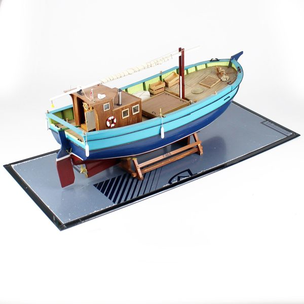 70 cm. Karadeniz Takası Hazır Camekanlı Ahşap Gemi Modeli - Görsel 4
