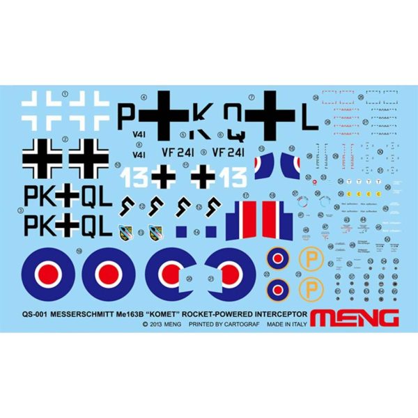 1/32 Messerschmitt Me163B (Komet) Savaş Uçağı Maketi, Meng QS001 - Görsel 3